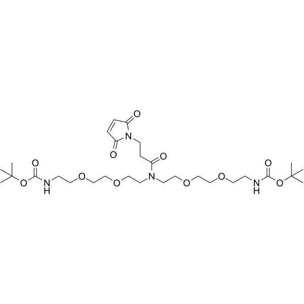 N-Mal-N-bis(PEG2-NH-Boc)图片