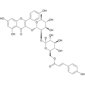 Kaempferol-3-O-(6'''-trans-p-coumaroyl-2''-glucosyl)rhamnosideͼƬ