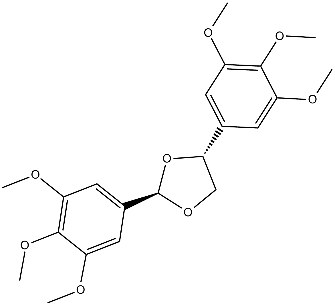 (±)trans-2,5-bis-(3,4,5-Trimethoxyphenyl)-1,3-dioxolane图片