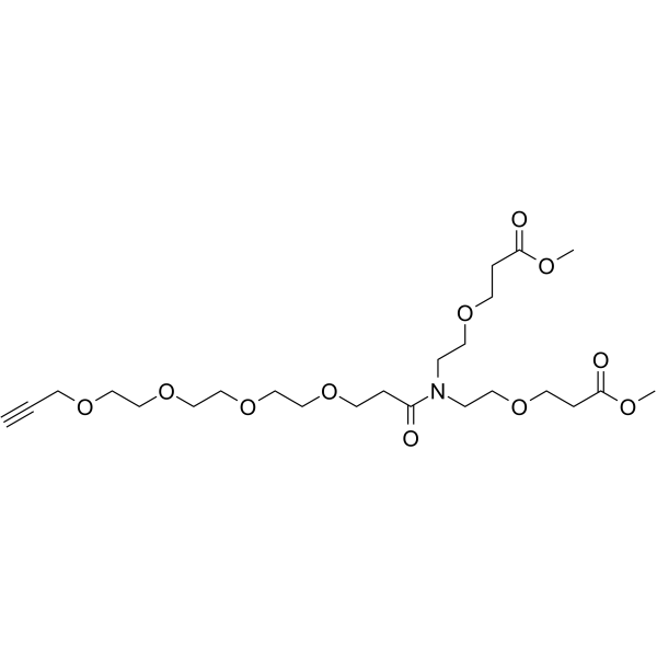 N-(Propargyl-PEG4-carbonyl)-N-bis(PEG1-methyl ester)ͼƬ