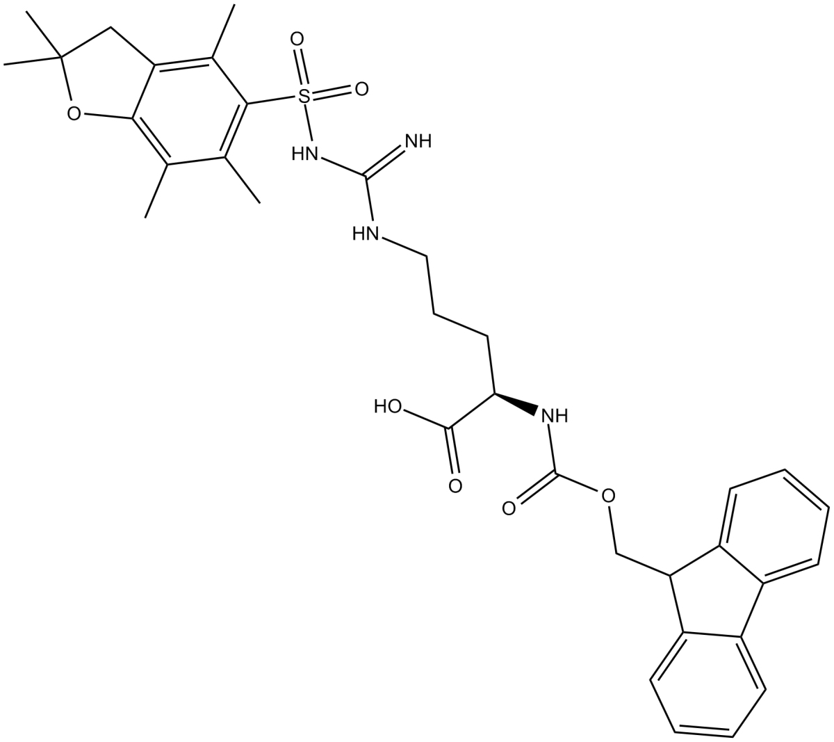 Fmoc-D-Arg(Pbf)-OH图片