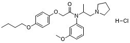 Acetamide,N-(m-anisyl)-2-(p-butoxyphenoxy)-N-(1-methyl-2-(1-pyrrolidinyl)ethyl)-,hydrochlorideͼƬ