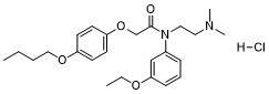 Acetamide,2-(p-butoxyphenoxy)-N-(2-(dimethylamino)ethyl)-N-(m-ethoxyphenyl)-,hydrochlorideͼƬ