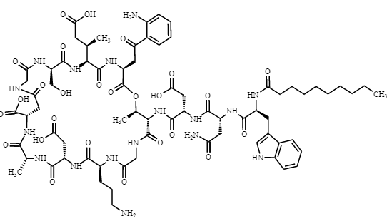 9-L--Aspartic acid-daptomycin(Daptomycin Beta-Isomer)ͼƬ