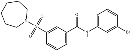 3-(1-azepanylsulfonyl)-N-(3-bromophenyl)benzamide(6672313)ͼƬ