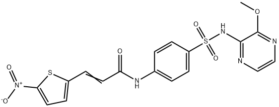 N-(4-{[(3-methoxy-2-pyrazinyl)amino]sulfonyl}phenyl)-3-(5-nitro-2-thienyl)acrylamide(6838475)ͼƬ