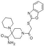 1'-[(1,3-benzoxazol-2-ylthio)acetyl]-1,4'-bipiperidine-4'-carboxamide(7671075)ͼƬ