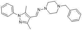 4-benzyl-N-[(3,5-dimethyl-1-phenyl-1H-pyrazol-4-yl)methylene]-1-piperazinamine(5786262)ͼƬ