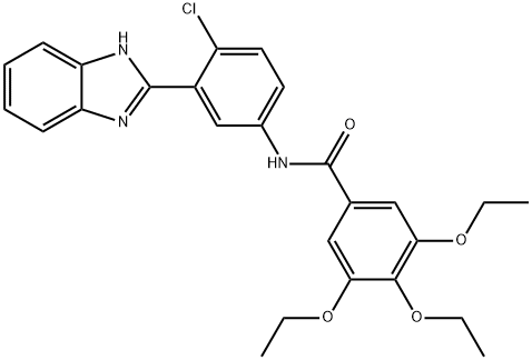 N-[3-(1H-benzimidazol-2-yl)-4-chlorophenyl]-3,4,5-triethoxybenzamide(5800831)ͼƬ