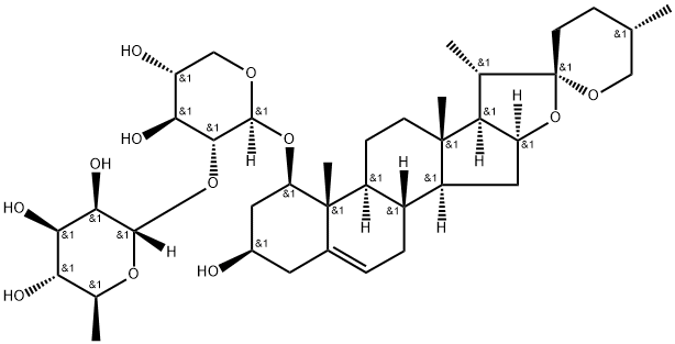 25(S)-Ruscogenin-1-O-α-L-rhamnopyranosyl(1→2)-β-D-xylopyranoside图片