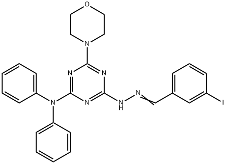 3-iodobenzaldehyde [4-(diphenylamino)-6-(4-morpholinyl)-1,3,5-triazin-2-yl]hydrazone(5114069)ͼƬ