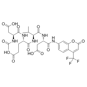 Ac-DEVD-AFC(N-Acetyl-Asp-Glu-Val-Asp-7-amido-4-trifluoromethylcoumarin)ͼƬ