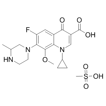 Gatifloxacin mesylate(AM 1155 mesylateBMS 206584-01 mesylatePD 135432 mesylate)ͼƬ