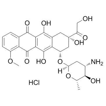 Epirubicin hydrochloride(4'-Epidoxorubicin hydrochloride)图片