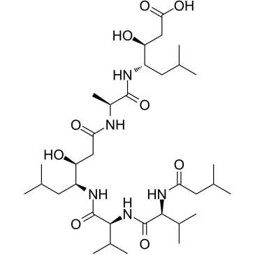 Pepstatin(Pepstatin AIsovaleryl-Val-Val-Sta-Ala-Sta-OH)ͼƬ