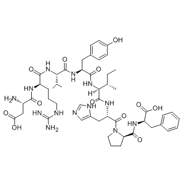 Angiotensin II human(Angiotensin IIHypertensin IIAng IIDRVYIHPF)ͼƬ