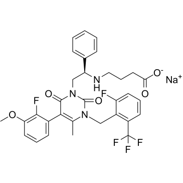 Elagolix sodium(NBI-56418 sodium)图片