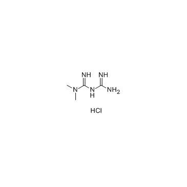 Metformin hydrochloride(1,1-Dimethylbiguanide hydrochloride)ͼƬ