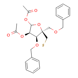 (3R,4S,5R)-3-(acetyloxy)-4-(benzyloxy)-5-[(benzyloxy)methyl]-5-(fluoromethyl)oxolan-2-ylacetateͼƬ