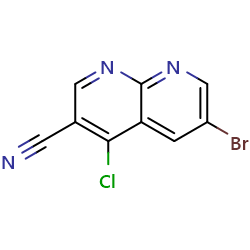 6-bromo-4-chloro-1,8-naphthyridine-3-carbonitrileͼƬ