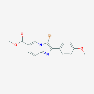 methyl 3-bromo-2-(4-methoxyphenyl)imidazo[1,2-a]pyridine-6-carboxylateͼƬ