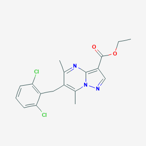 Ethyl 6-(2,6-dichlorobenzyl)-5,7-dimethylpyrazolo[1,5-a]pyrimidine-3-carboxylateͼƬ