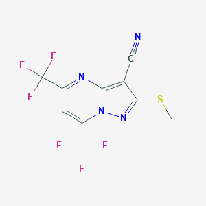 5,7-Bis(trifluoromethyl)-3-cyano-2-(methylthio)-pyrazolo[1,5-a]pyrimidineͼƬ