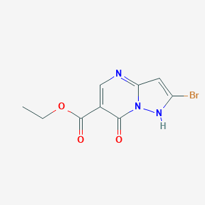 Ethyl 2-bromo-7-hydroxypyrazolo-[1,5-a]pyrimidine-6-carboxylateͼƬ