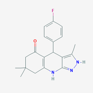 4-(4-Fluorophenyl)-3,7,7-trimethyl-2,4,6,7,8,9-hexahydro-5H-pyrazolo[3,4-b]quinolin-5-oneͼƬ