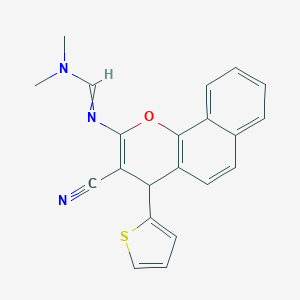 N'-[3-Cyano-4-(2-thienyl)-4H-benzo[h]chromen-2-yl]-N,N-dimethyliminoformamideͼƬ