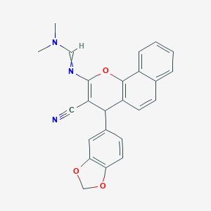 N'-[4-(1,3-Benzodioxol-5-yl)-3-cyano-4H-benzo[h]chromen-2-yl]-N,N-dimethyliminoformamideͼƬ