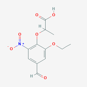 2-(2-ethoxy-4-formyl-6-nitrophenoxy)propanoic acidͼƬ