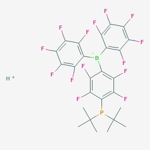 Hydrogen [4-di-tert-butylphosphino-2,3,5,6-tetrafluorophenyl]hydrobis(2,3,4,5,6-pentafluorophenyl)borateͼƬ