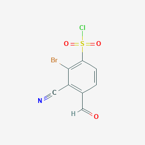 2-Bromo-3-cyano-4-formylbenzenesulfonyl chlorideͼƬ