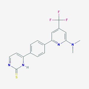 4-[4-(6-Dimethylamino-4-trifluoromethyl-pyridin-2-yl)-phenyl]-pyrimidine-2-thiolͼƬ