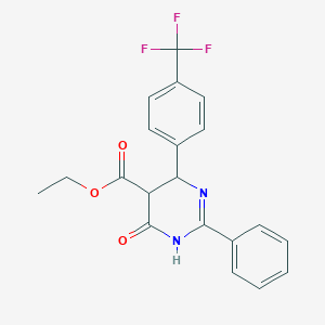 Ethyl 6-hydroxy-2-phenyl-4-[4-(trifluoromethyl)phenyl]-4,5-dihydro-5-pyrimidinecarboxylateͼƬ