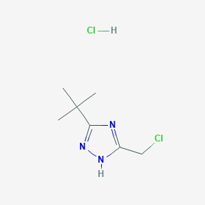 5-tert-butyl-3-(chloromethyl)-1H-1,2,4-triazole hydrochlorideͼƬ