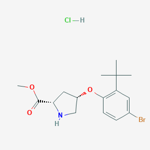 Methyl(2S,4S)-4-[4-bromo-2-(tert-butyl)phenoxy]-2-pyrrolidinecarboxylate hydrochlorideͼƬ