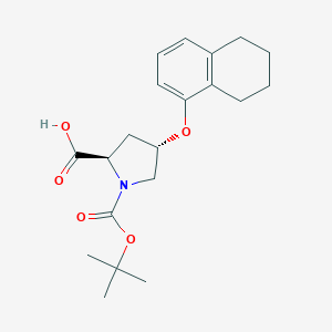 (2S,4S)-1-(tert-Butoxycarbonyl)-4-(5,6,7,8-tetrahydro-1-naphthalenyloxy)-2-pyrrolidinecarboxylic aciͼƬ