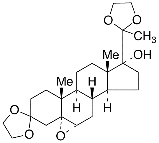 (5,6)-Epoxy-17-hydroxy-pregnane-3,20-dione-3,20-bis(ethyleneketal)ͼƬ