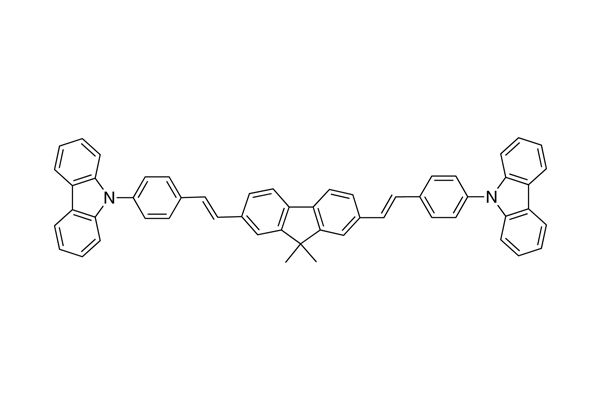 9,9'-(((1E,1'E)-(9,9-dimethyl-9H-fluorene-2,7-diyl)bis(ethene-2,1-diyl))bis(4,1-phenylene))bis(9H-carbazole)ͼƬ