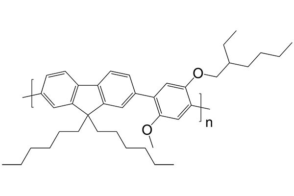 Poly[(9,9-dihexylfluorenyl-2,7-diyl)-alt-(2-methoxy-5-{2-ethylhexyloxy}-1,4-phenylene)]ͼƬ