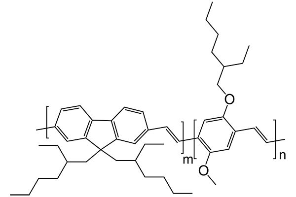 Poly[(9,9-di(2-ethylhexyl)-9H-fluorene-2,7-vinylene)-co-(2-methoxy-5-(2-ethylhexyloxy)-1,4-phenylenevinylene)](m:n=95:5 mole ratio)ͼƬ