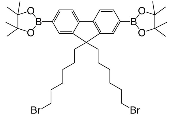 2,2'-(9,9-bis(6-bromohexyl)-9H-fluorene-2,7-diyl)bis(4,4,5,5-tetramethyl-1,3,2-dioxaborolane)ͼƬ