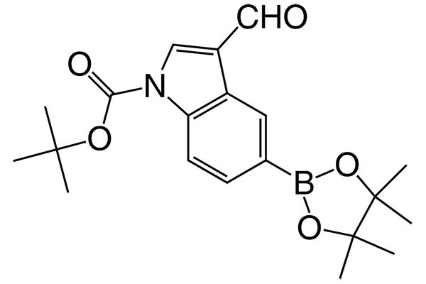 tert-Butyl 3-formyl-5-(4,4,5,5-tetramethyl-1,3,2-dioxaborolan-2-yl)-1H-indole-1-carboxylateͼƬ