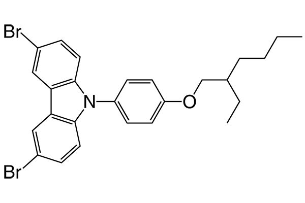 3,6-dibromo-9-(4-(2-ethylhexyloxy)phenyl)-9H-carbazoleͼƬ