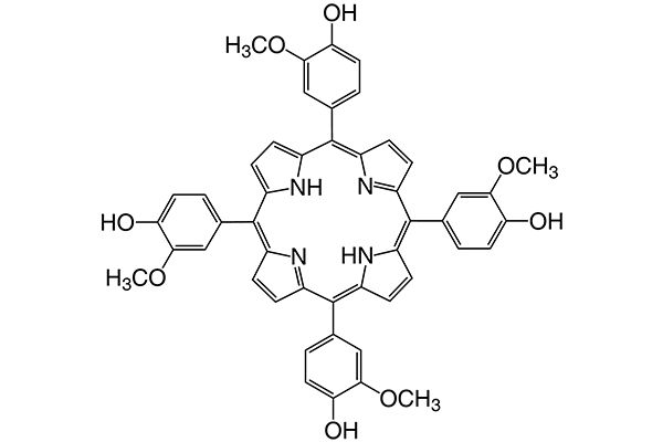 meso-Tetra(3-methoxy-4-hydroxyphenyl)porphineͼƬ