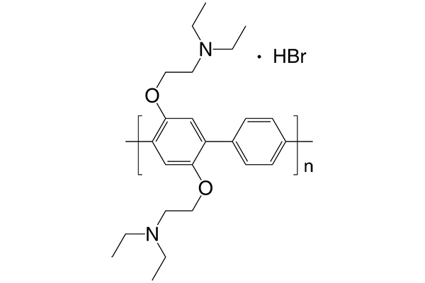 Poly[(2,5-bis(2-(N,N-diethylammonium bromide)ethoxy)-1,4-phenylene)-alt-1,4-phenylene]ͼƬ