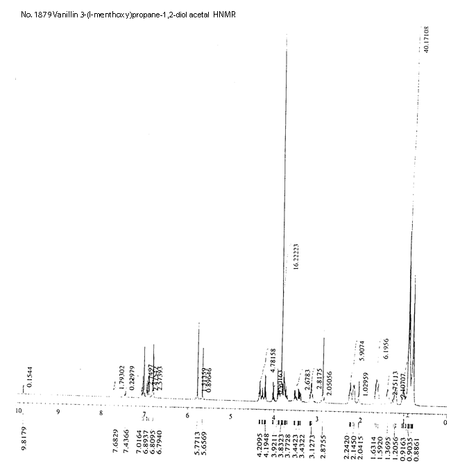 Vanillin 3-(l-menthoxy)propane-1,2-diol acetalͼ1