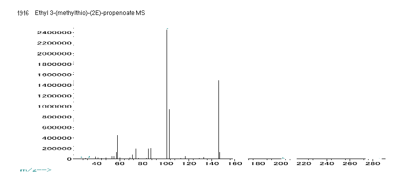 2-Propenoic acid, 3-(methylthio)-, ethyl ester, (2E)-ͼ1